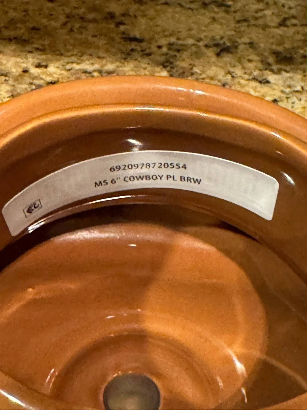 Ceramic Cowboy Hat Planter in Warm Brown 7”x6.5”.3”H : NEW